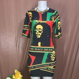 Madi Dreams Bob Marley “Love Peace Dream” Dress